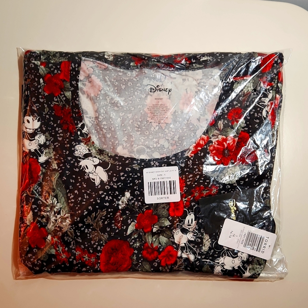 ❤️NWT VINTAGE TORRIID MICKEY MOUSE TOP FLORAL FIT & FLARE DISNEY PLUS SIZE - Picture 4 of 11